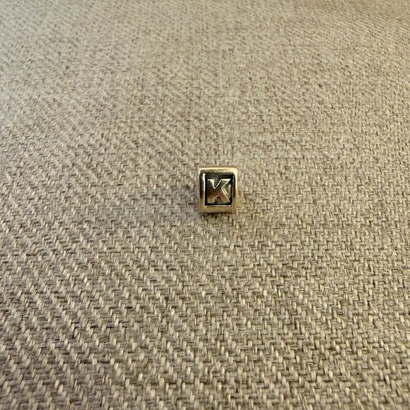 Pandora Jewelry - Pandora Sterling Silver Charm with 'K' Accent - 925 Sterling Silver